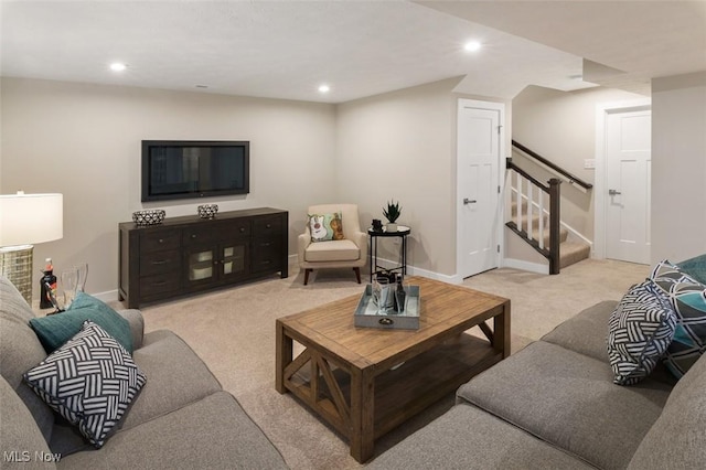 view of carpeted living room