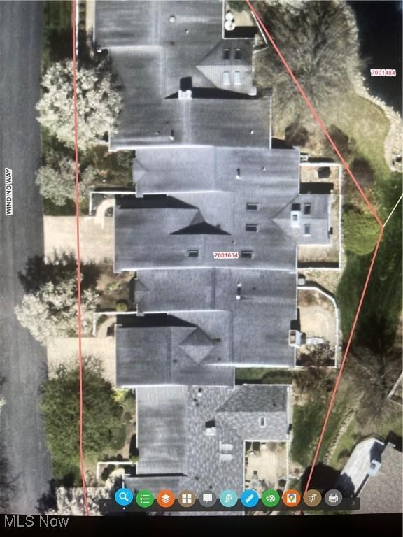 721 Winding Way, Akron, OH 44313 - aerial view of property's location with property boundaries highlighted