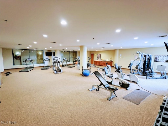 view of workout area