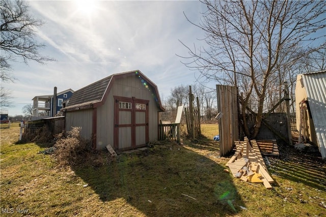 view of shed