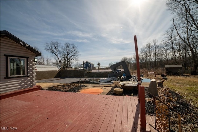 deck with fence