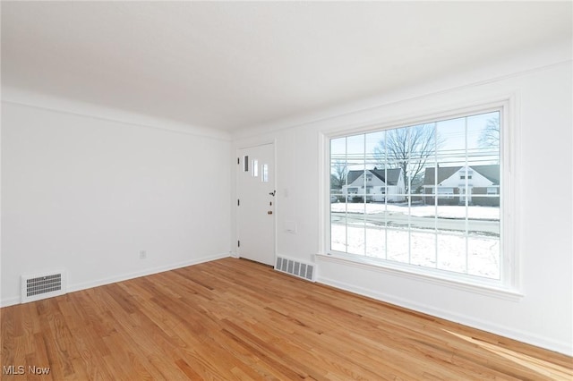 interior space with hardwood / wood-style floors