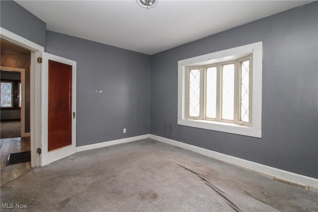 view of carpeted empty room