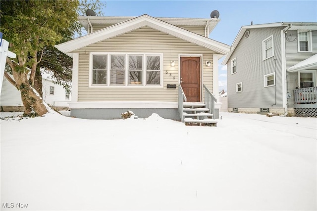 view of front of house featuring entry steps