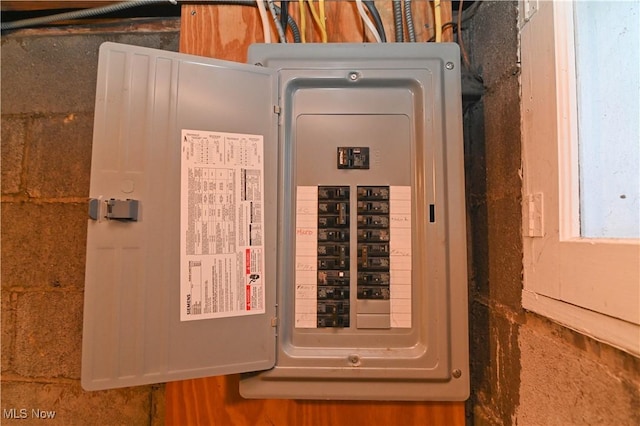 utility room with electric panel