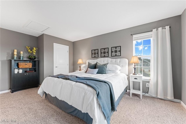 view of carpeted bedroom