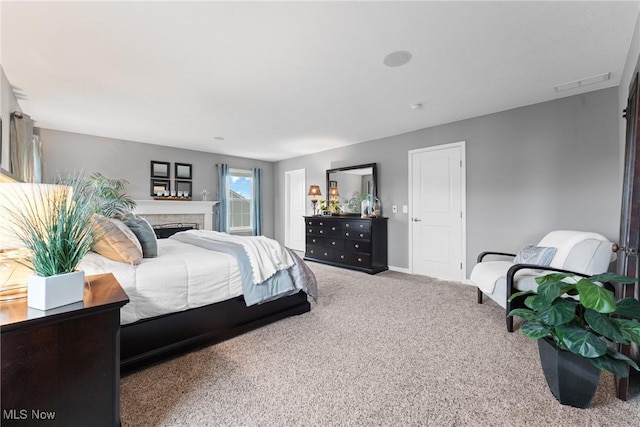 view of carpeted bedroom