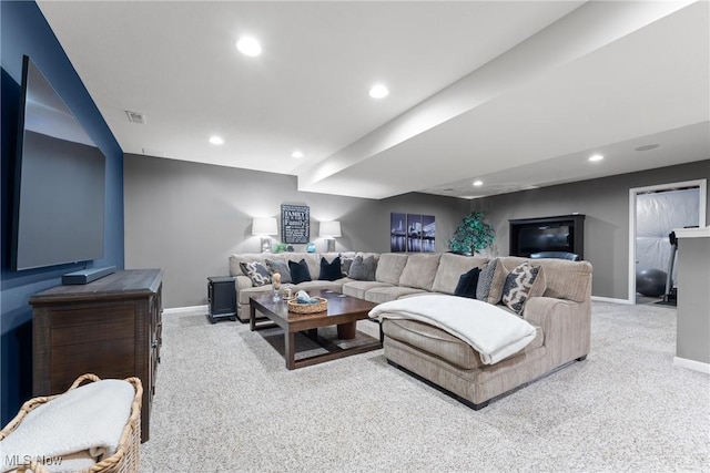 view of carpeted living room