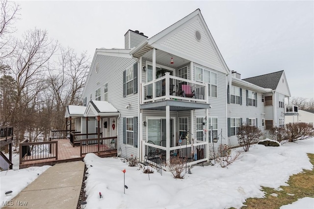 view of snowy exterior