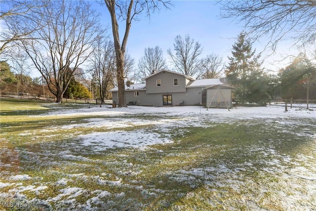 view of snowy yard