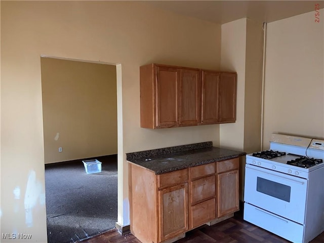 kitchen featuring white gas stove