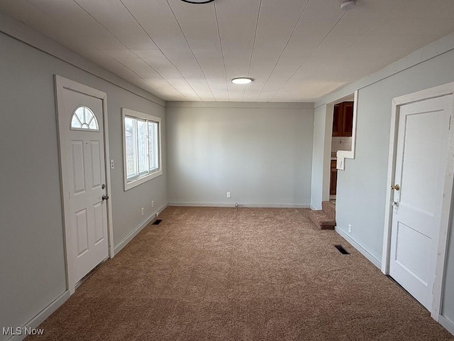 view of carpeted entryway