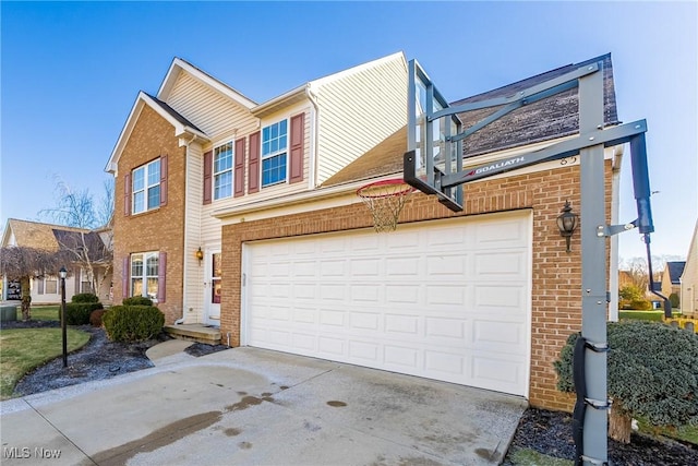 view of front of house featuring a garage