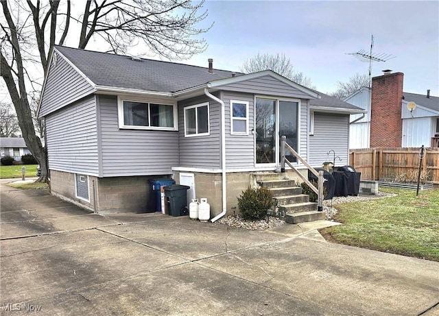 back of property featuring a patio area