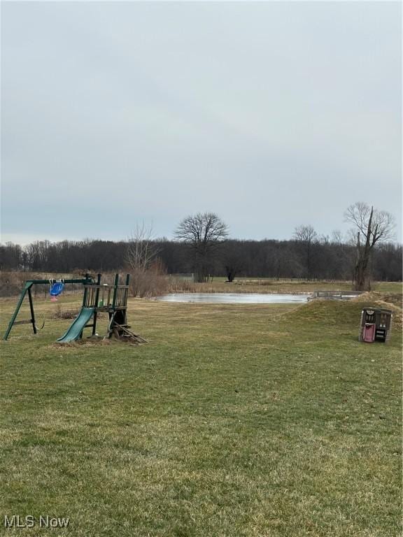 view of yard featuring a playground