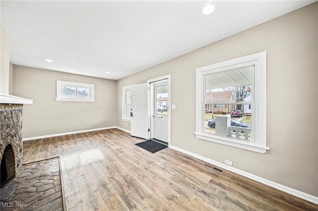 entryway featuring wood-type flooring