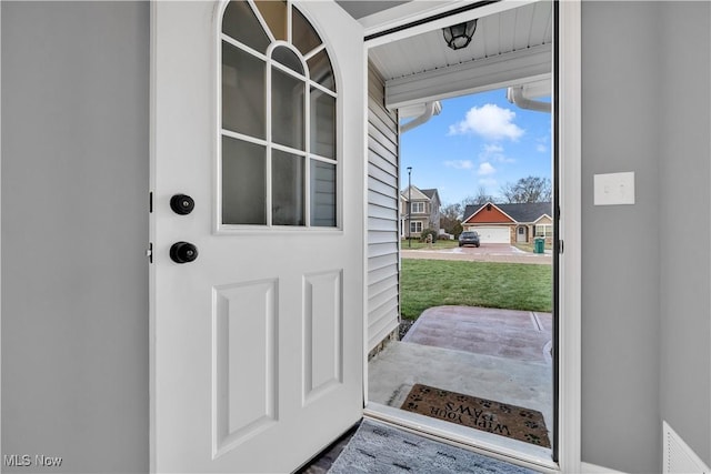 view of doorway to outside