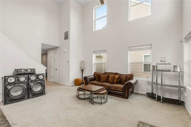 view of carpeted living room