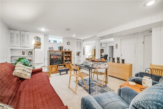 view of carpeted living room