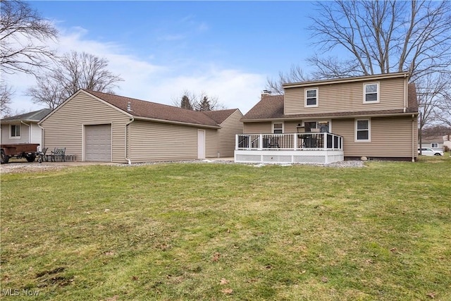 rear view of property with a lawn