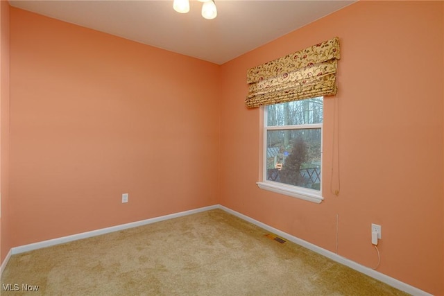 view of carpeted empty room