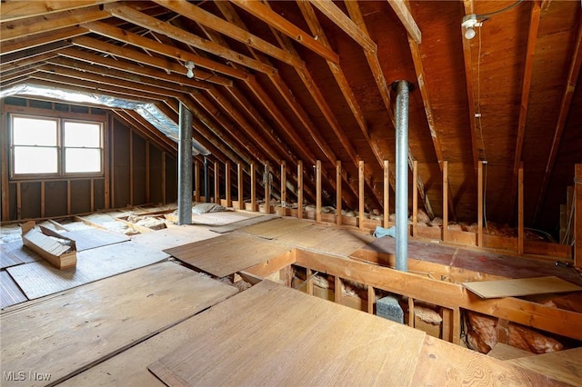 view of attic