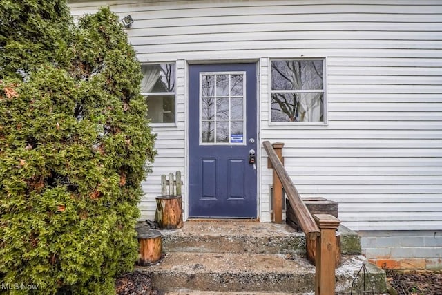 view of doorway to property