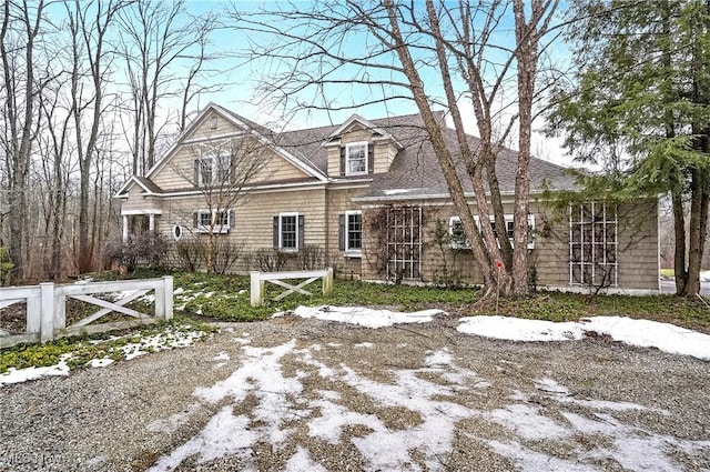 view of cape cod home