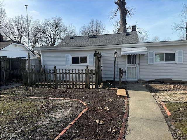 view of rear view of property