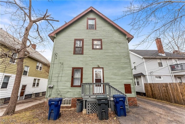 view of back of property