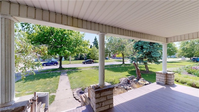 view of patio / terrace with a porch