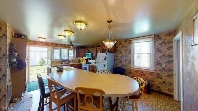 dining room with sink