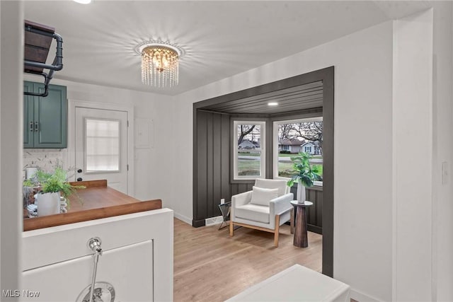 interior space featuring light hardwood / wood-style floors