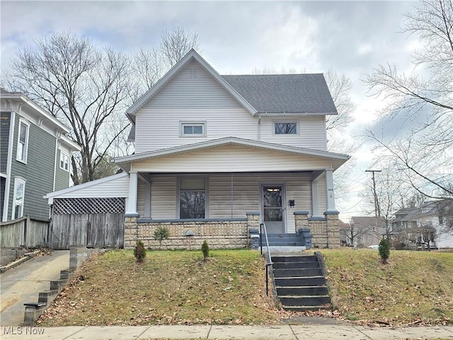 view of front facade with a porch