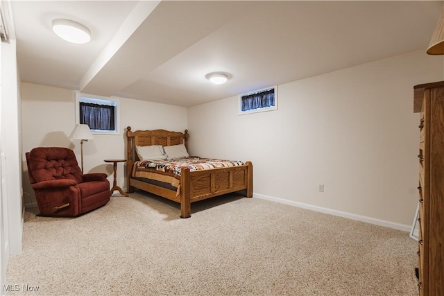 view of carpeted bedroom