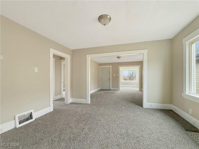 view of carpeted empty room