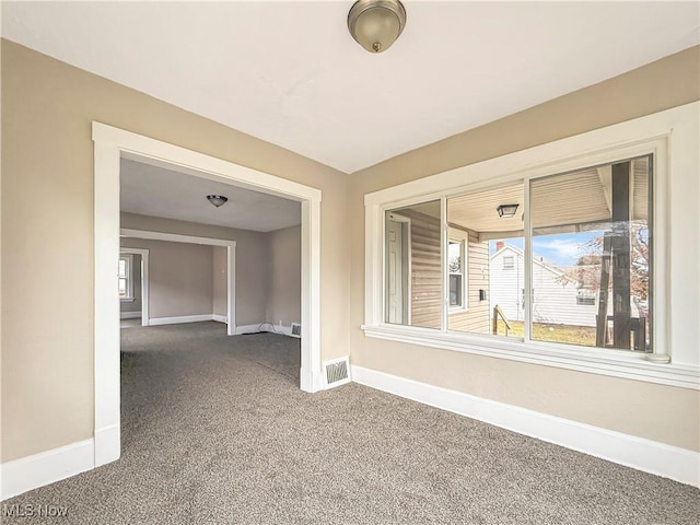 view of carpeted empty room