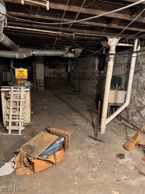 view of basement