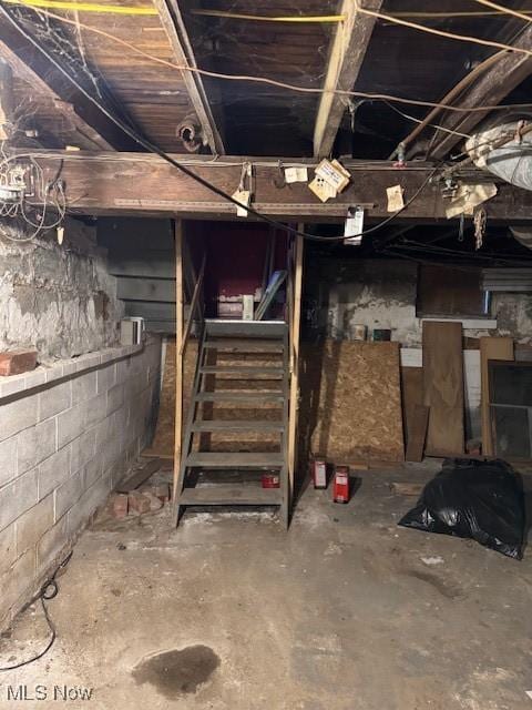 view of basement