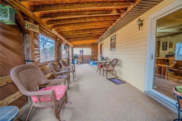 view of sunroom