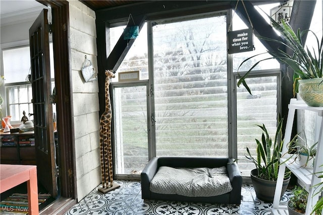 view of sunroom