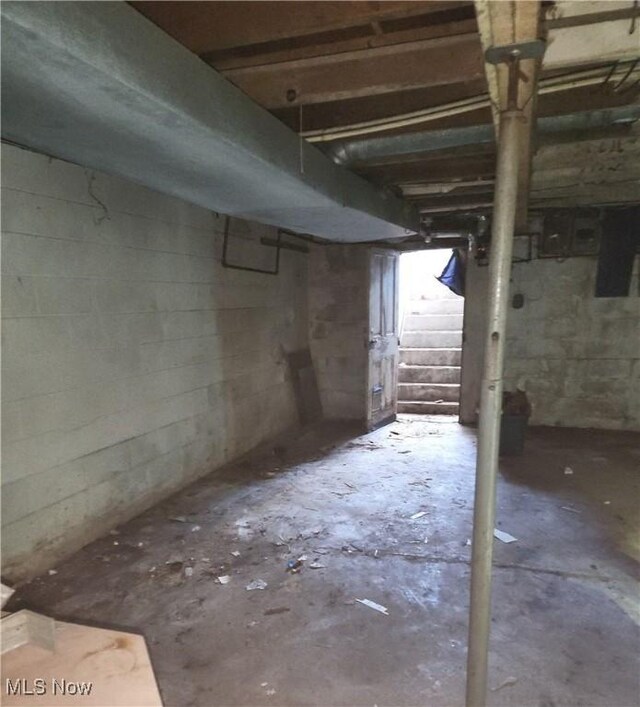 view of basement