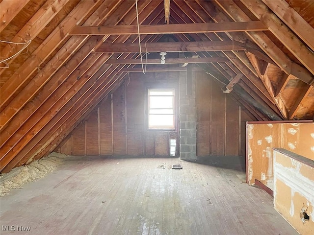 view of attic