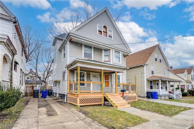 view of front of house featuring covered porch