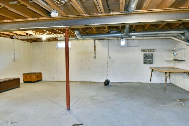 view of basement