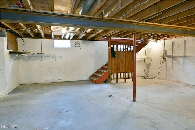 view of basement