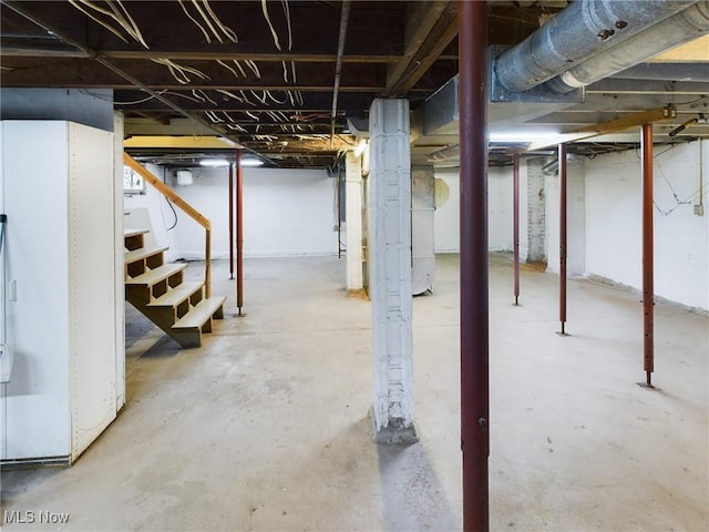 view of basement