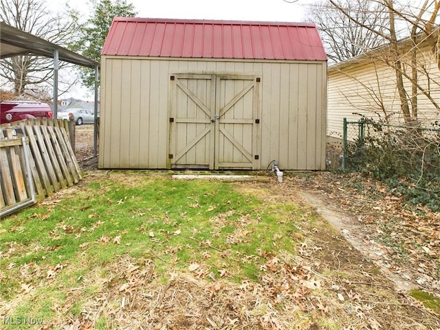 view of outbuilding