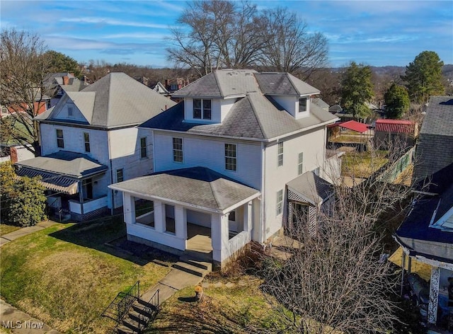 exterior space with a front yard