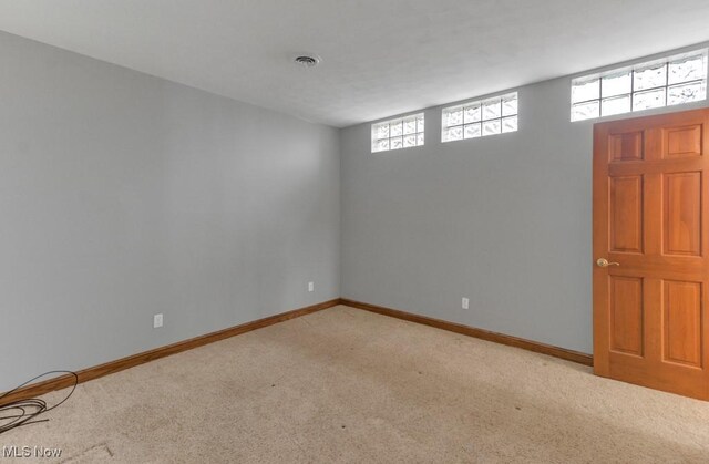 view of carpeted empty room